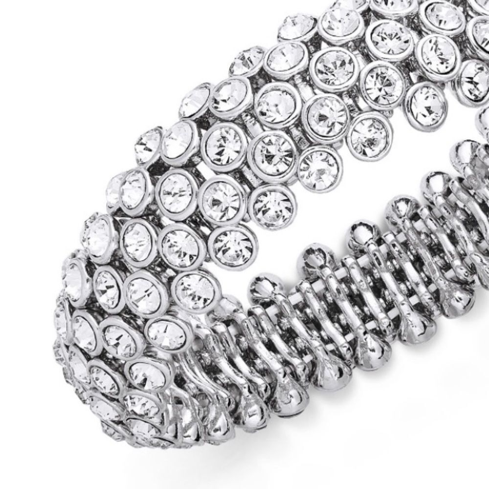 Rhinestone stretchy bracelet - Picture 3 of 7